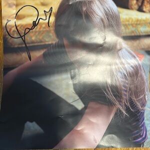 Taylor Swift hand signed vinyl sized photo